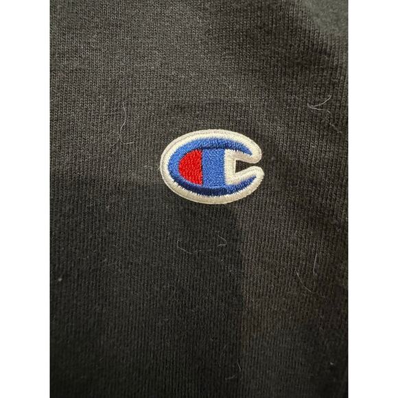 Champion Men's Large Black Cotton Jersey Open Bottom Lounge Sweatpants - Picture 4 of 6